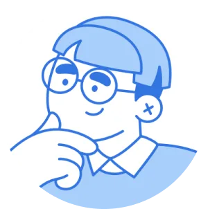 Illustrated avatar of College Carl with glasses, resting his chin on his hand